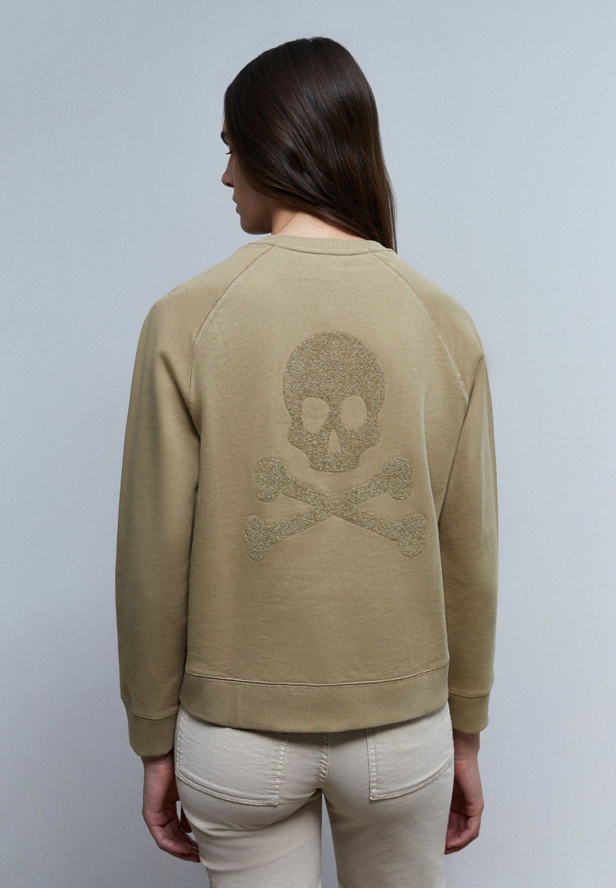 New scalperscompany Sweatshirt With Glitter Skull On The Back