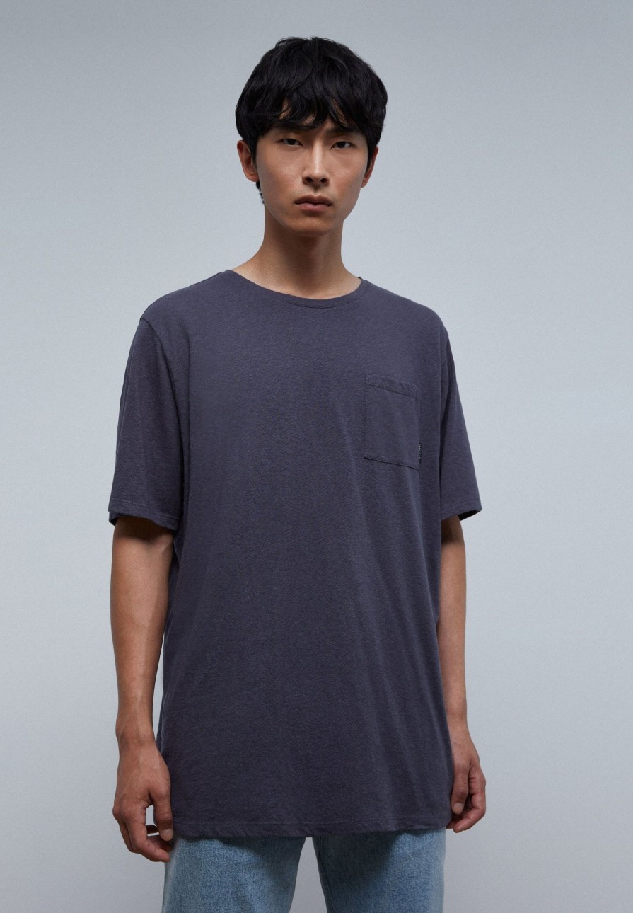 Online scalperscompany Rustic T-Shirt With Pocket Navy