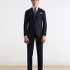 Clearance scalperscompany Navy Blue Herringbone Suit Navy Spike