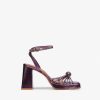 Online scalperscompany Cool Sandal Metallic Burgundy