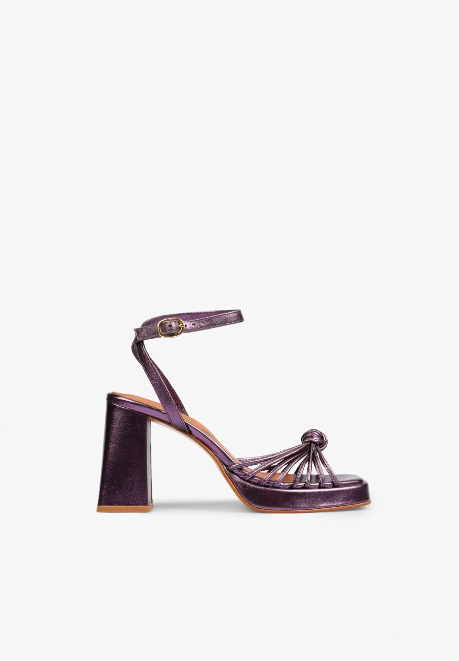 Online scalperscompany Cool Sandal Metallic Burgundy