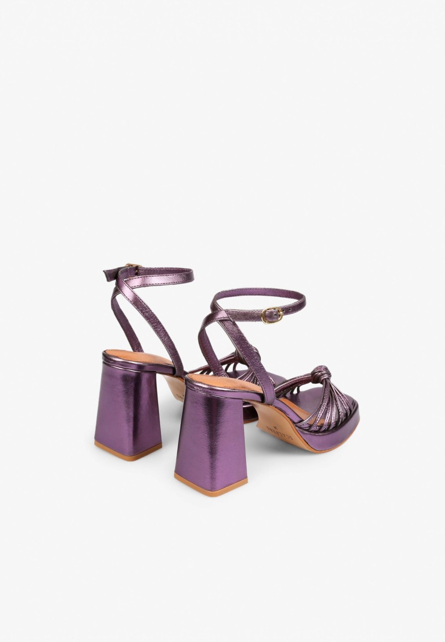 Online scalperscompany Cool Sandal Metallic Burgundy