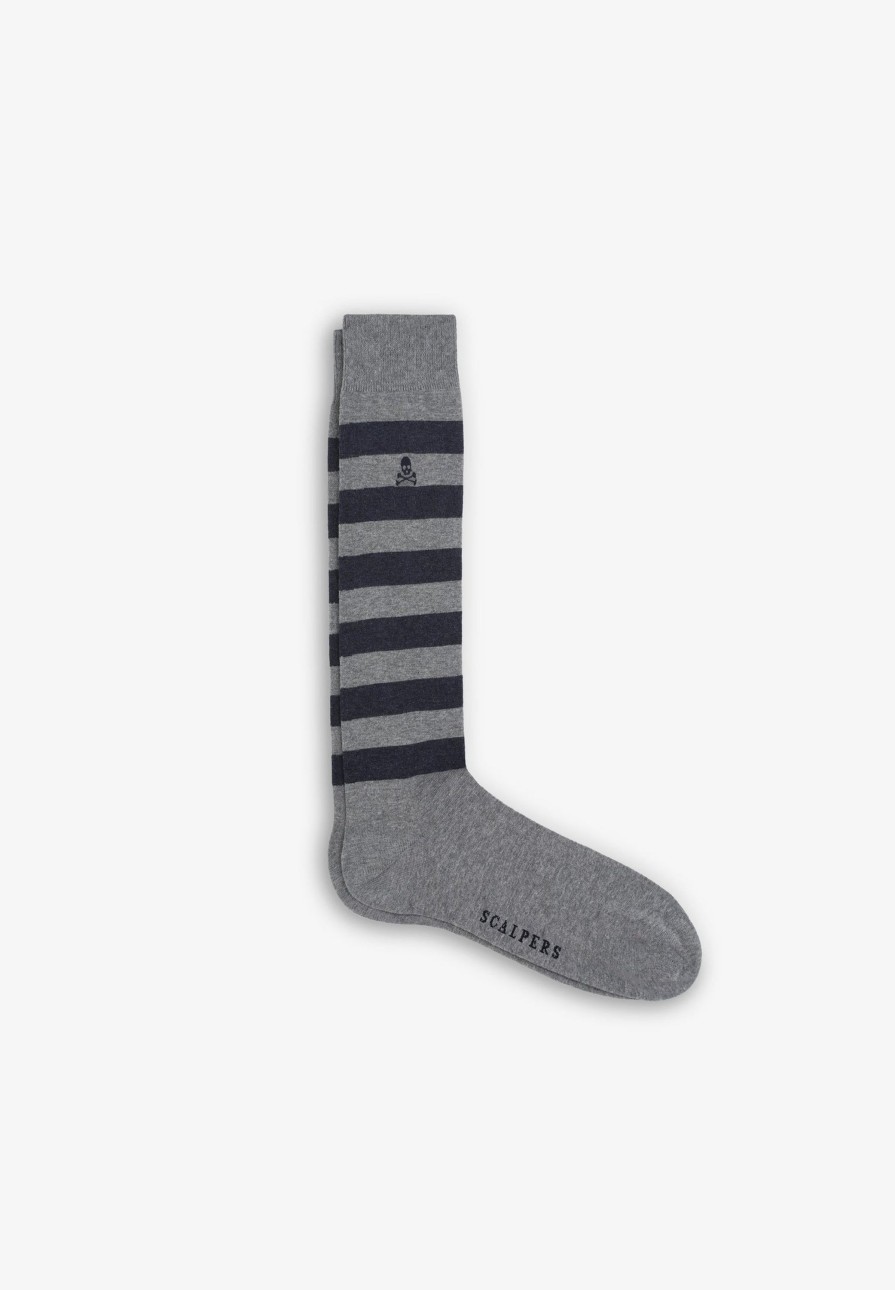 Hot scalperscompany Striped Skull Socks