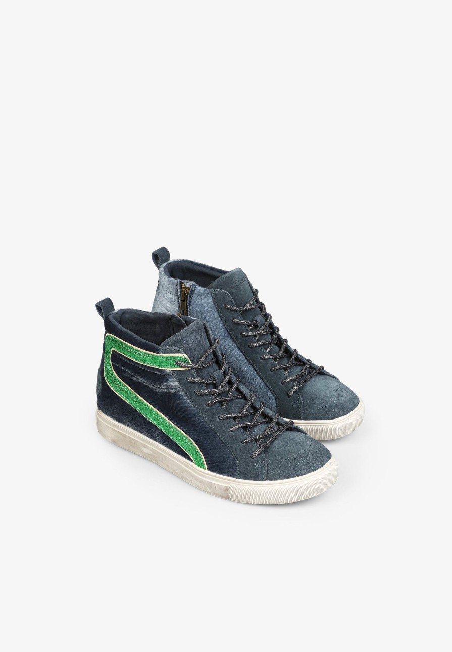 New scalperscompany High Top Velvet Sneakers