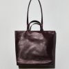 Wholesale scalperscompany Leather And Metallic Tote Bag