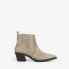 Clearance scalperscompany Cowboy Ankle Boots With Studs Taupe