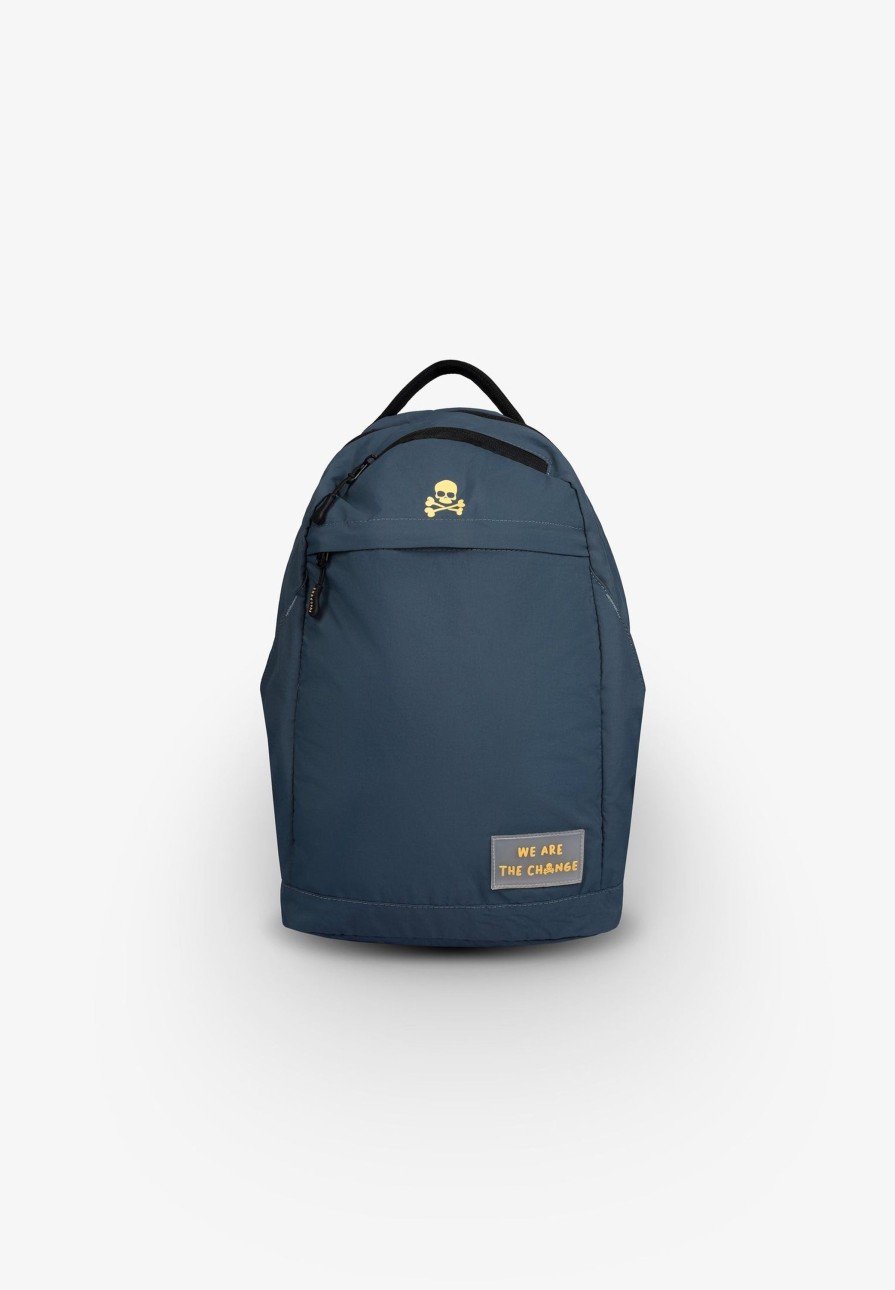 New scalperscompany Front Skull Backpack Navy