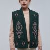 Wholesale scalperscompany Quilted Waistcoat With Embroidered Details