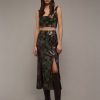 Clearance scalperscompany Sequinned Midi Skirt With Slits