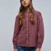 Clearance scalperscompany Gingham Blouse Mauve Check