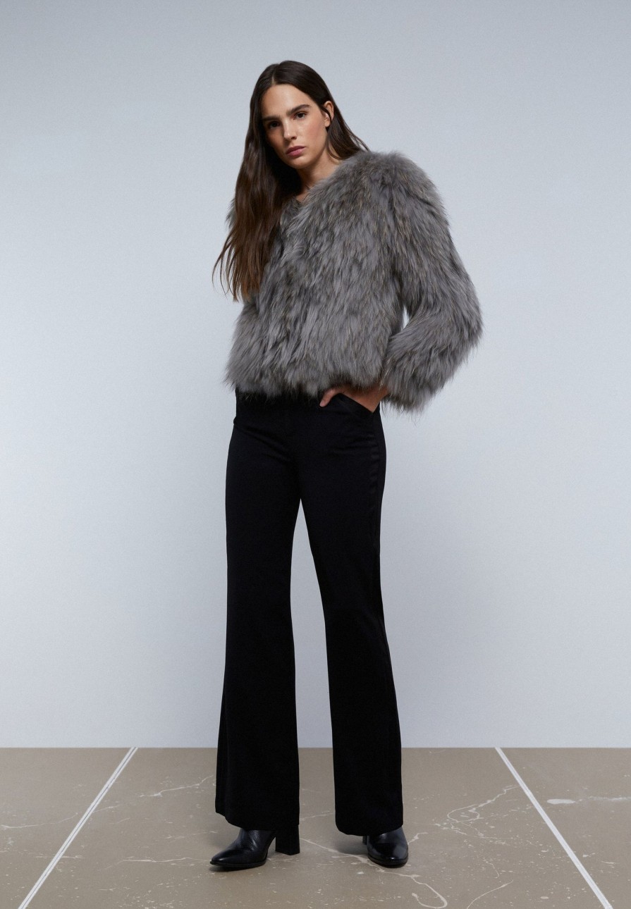 Online scalperscompany Cropped Faux Fur Coat