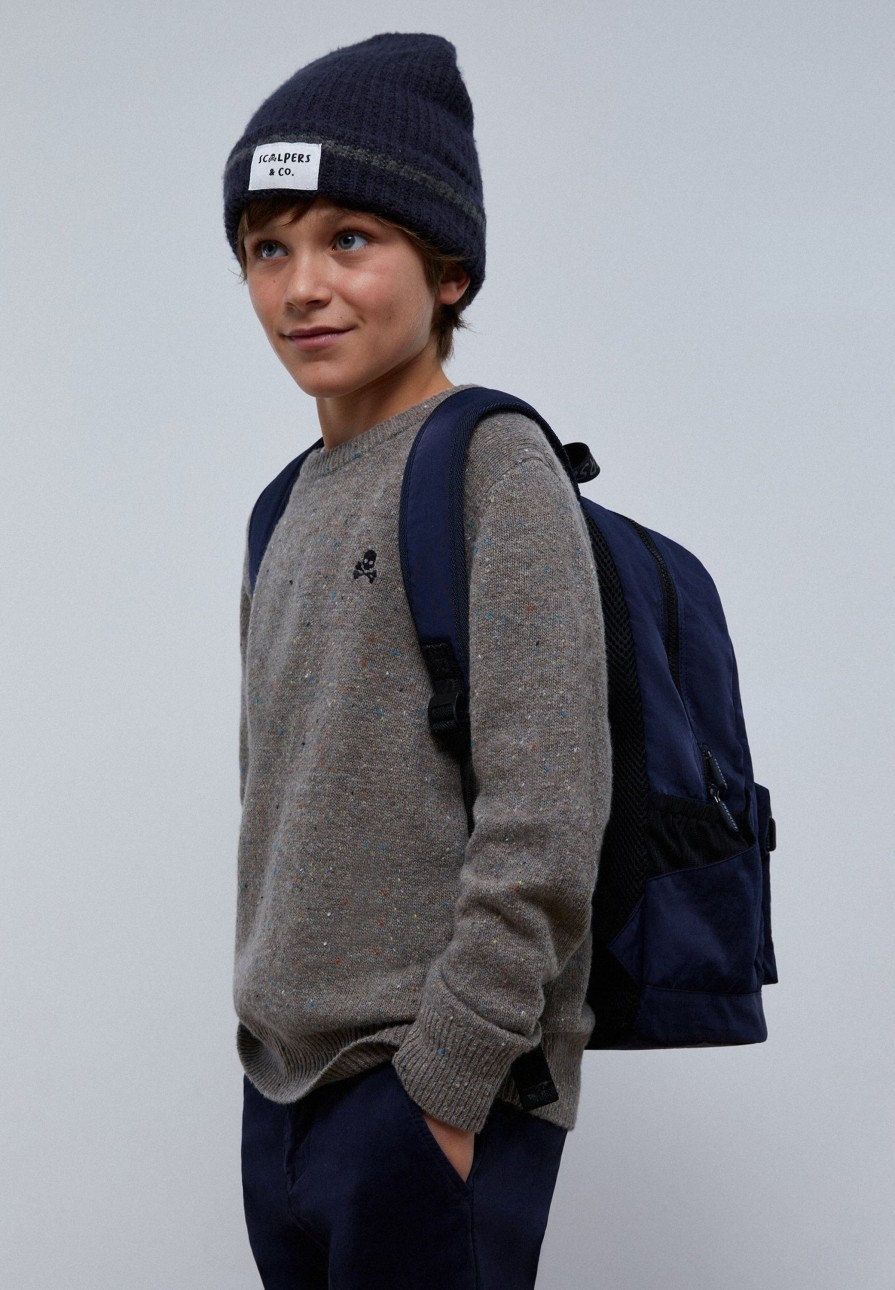 Online scalperscompany Basic Backpack With Skull Navy