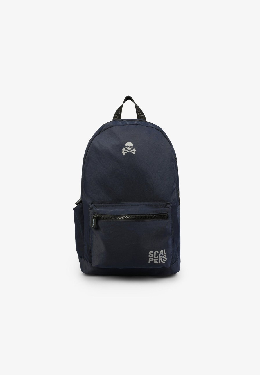 Online scalperscompany Basic Backpack With Skull Navy