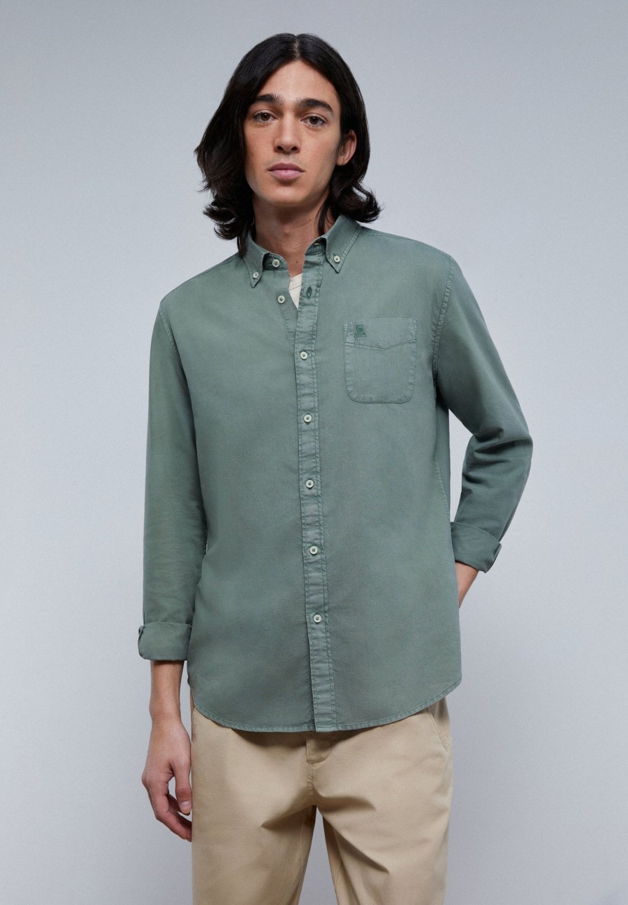 Hot scalperscompany T-Shirt With Pocket And Button-Down Collar