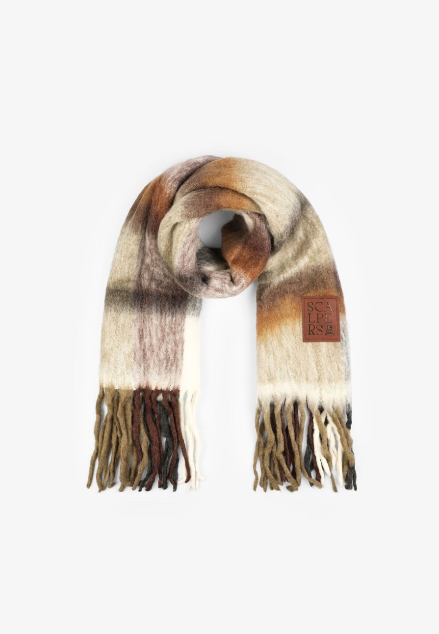 Hot scalperscompany Fringed Scarf With Logo Label