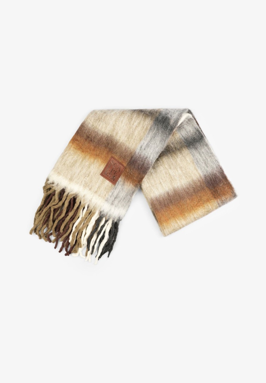 Hot scalperscompany Fringed Scarf With Logo Label