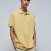 Clearance scalperscompany Basic Polo Shirt With Skull Detail Yellow