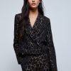 Best scalperscompany Cropped Blazer Animal Print