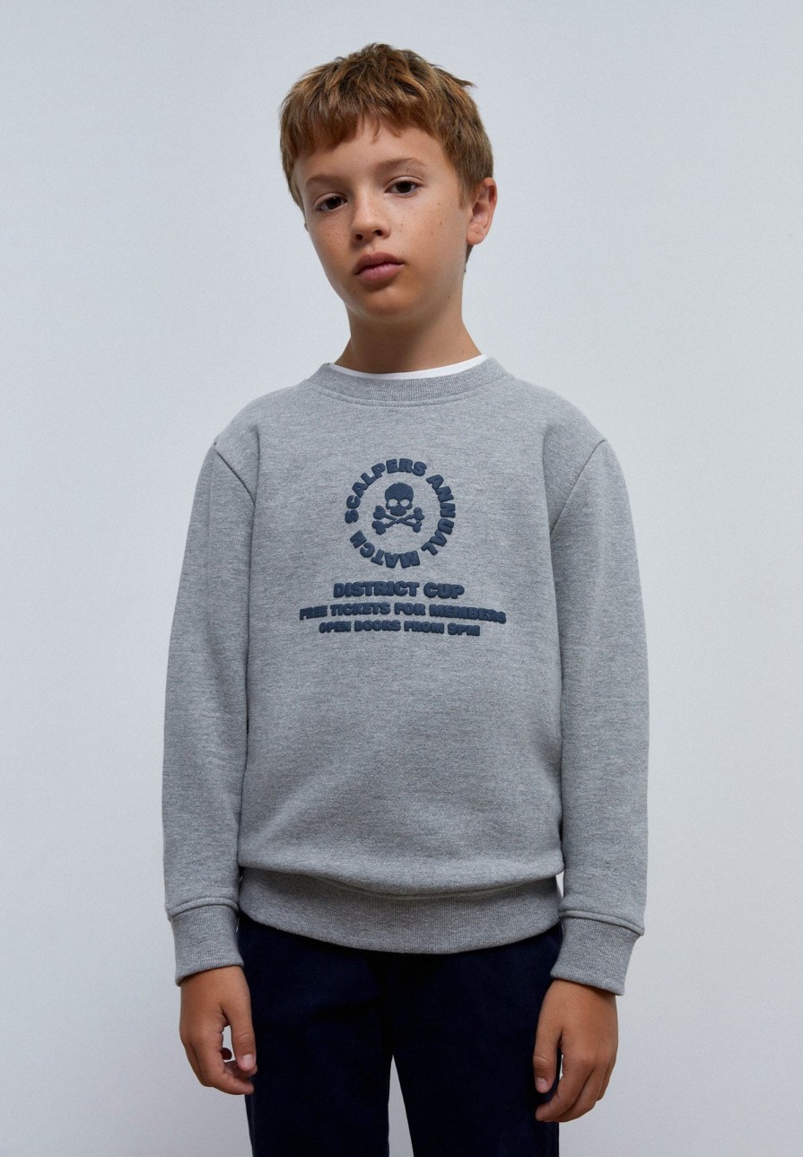 Hot scalperscompany Sweatshirt With Embossed Front Print