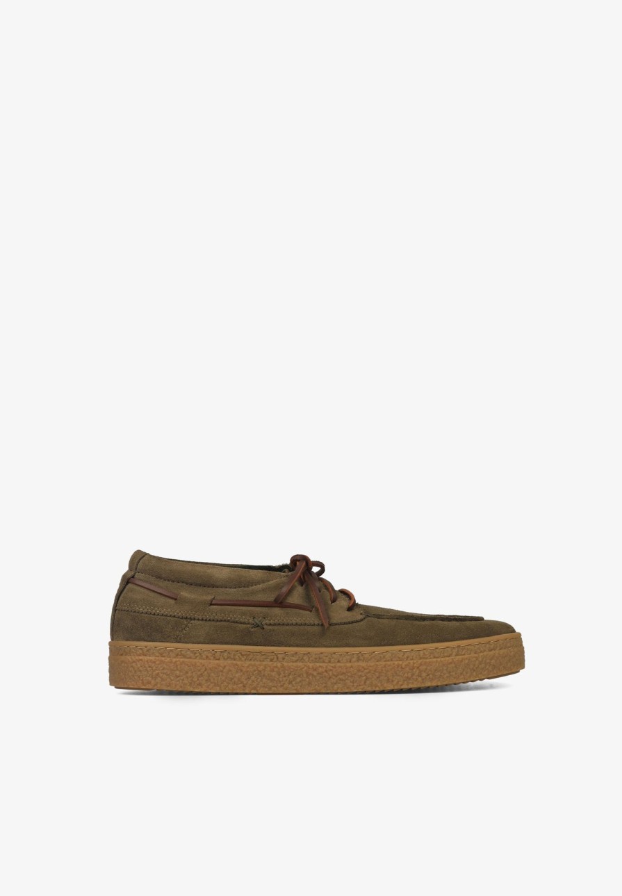 Hot scalperscompany Mid-Calf Split Suede Boat Shoes