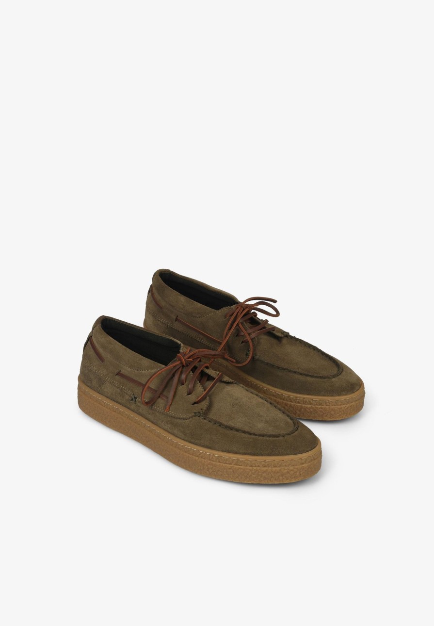 Hot scalperscompany Mid-Calf Split Suede Boat Shoes